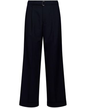 Officine Generale Trousers Virgin Wool - Blue