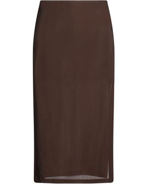 SEVENTY VENEZIA Dark Midi Skirt Viscose - Brown
