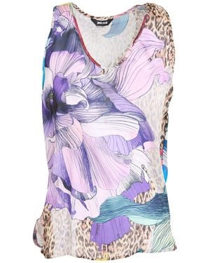 Just Cavalli Lilac Top Polyester - Blue