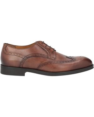 Testoni Tan Lace-Up Shoes Calfskin - Brown