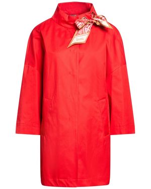Herno Rain Collection Overcoat & Trench Coat Cotton - Red