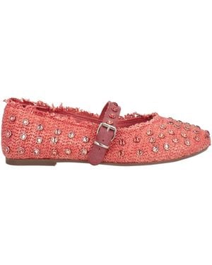 Divine Follie Ballet Flats Textile Fibres - Red