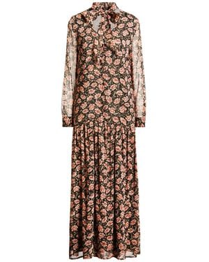 Liu Jo Maxi Dress Polyester, Metallic Fiber - Brown
