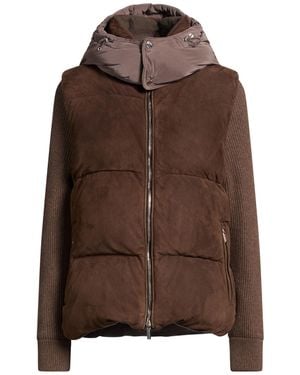 Moorer Puffer Polyester, Viscose, Elastane, Sheepskin - Brown