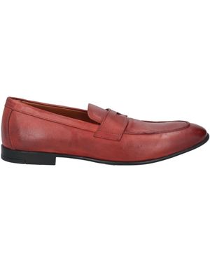 Doucal's Rust Loafers Leather - Red