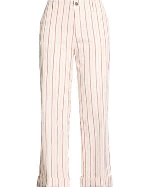 Berwich Ivory Pants Cotton - Pink