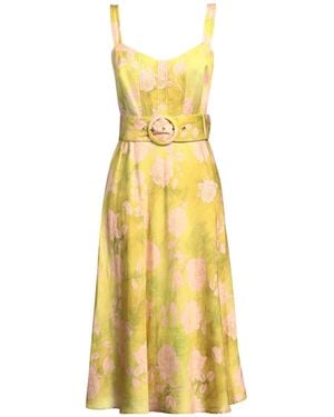 MARCIANO BY GUESS Midi Dress Lyocell, Linen - Yellow