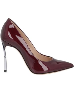 Casadei Burgundy Pumps Leather - Purple