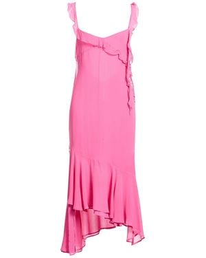 ANDAMANE Fuchsia Maxi Dress Silk - Pink