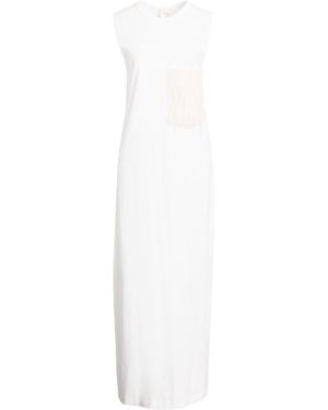 Alysi Crème Maxi Dress Cotton, Polyester - White