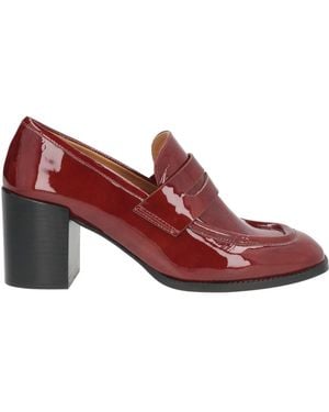 Audley Burgundy Loafers Leather - Red