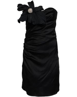 Amen Mini Dress Acetate, Silk - Black