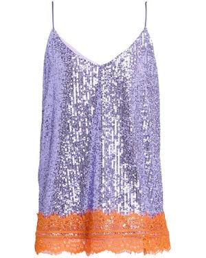CAMILLA Lilac Top Polyester, Elastane - Blue