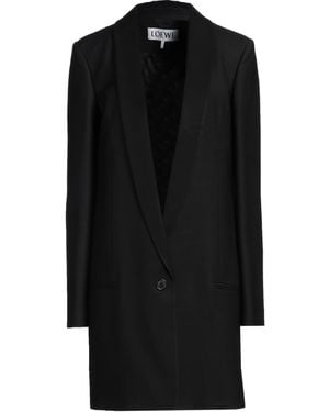 Loewe Coat Viscose, Wool - Black