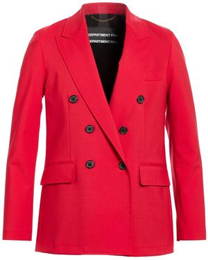 Department 5 Blazer Polyester, Virgin Wool, Elastane - Red