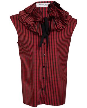 Philosophy Di Lorenzo Serafini Shirt Cotton, Polyamide, Elastane - Red