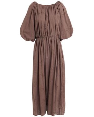 Ballantyne Maxi Dress Cotton - Brown