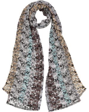Missoni Light Scarf Viscose, Metallic Fibre - White