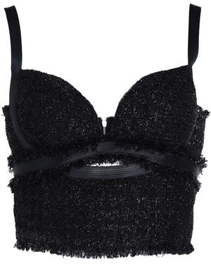 Versace Top Virgin Wool, Metallized Polyamide, Polyamide, Silk - Black