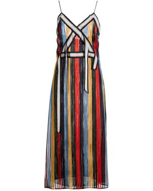 Marco De Vincenzo Midnight Midi Dress Silk - Red
