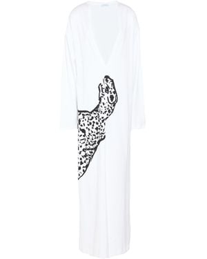 Ferragamo Maxi Dress Cotton - White