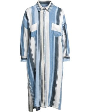 Sara Roka Azure Midi Dress Linen, Polyamide - Blue