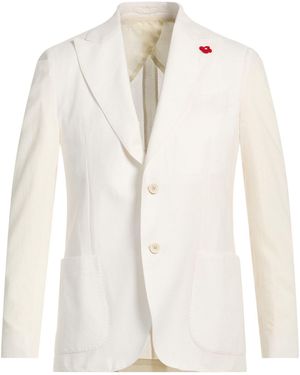 Lardini Ivory Blazer Cotton, Viscose, Polyamide - White