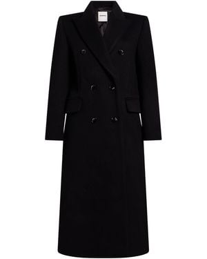 Sandro Coat Wool, Polyamide - Black