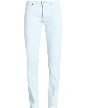 Hand Picked Sky Trousers Cotton, Elastane - Blue