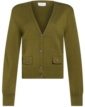Marella Military Cardigan Viscose, Polyester - Green