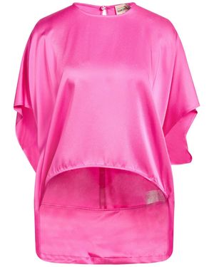 Semicouture Fuchsia Top Acetate, Viscose - Pink