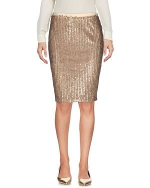 Twinset Knee Length Skirt - Natural