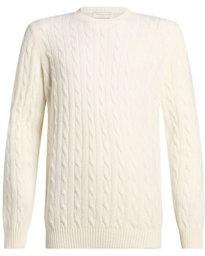 LUIGI GENTILE Ivory Sweater Mohair Wool - White