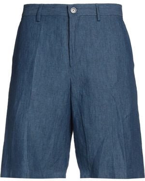 120% Lino Shorts & Bermuda Shorts Linen - Blue