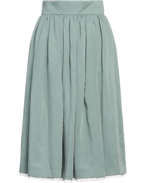 MSGM Midi Skirt Linen, Lyocell - Blue