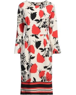 Rinascimento Midi Dress Polyester, Elastane - Red