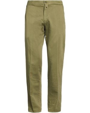 Kiton Military Pants Cotton, Linen, Elastane - Green
