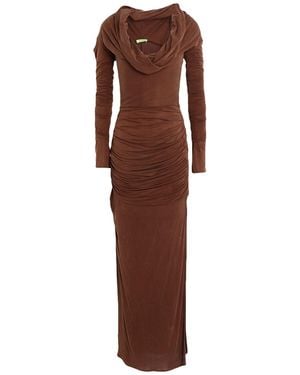GAUGE81 Maxi Dress Cupro, Elastane - Brown