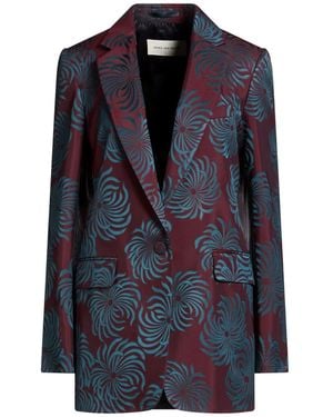 Dries Van Noten Burgundy Blazer Acetate, Viscose - Blue