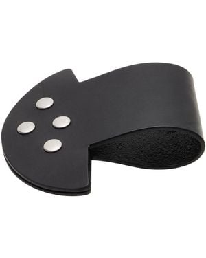 Rick Owens Bracelet Bull Skin, Stainless Steel - Black