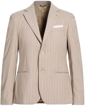 Daniele Alessandrini Sand Blazer Polyester, Viscose, Elastane - Natural