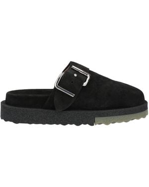 サンダル OFF-WHITE MEN'S SLIPPERS AND CLOGS BLACK SUEDE Off-White c/o Virgil Abloh Mules & Clogs in White for Men | Lyst