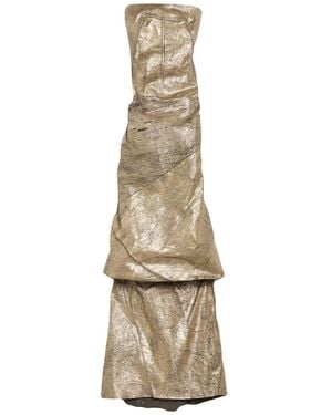 Rick Owens Maxi Dress Cotton, Polyester, Elastane - Natural