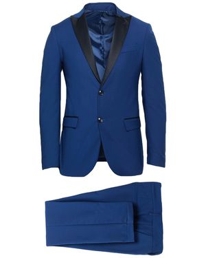 ANDREA DES HOMME Suit Polyester, Viscose, Elastane - Blue