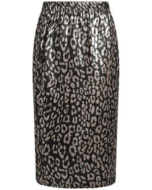 Please Midi Skirt Polyester - Black