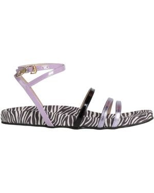 Manila Grace Sandals Textile Fibers - White