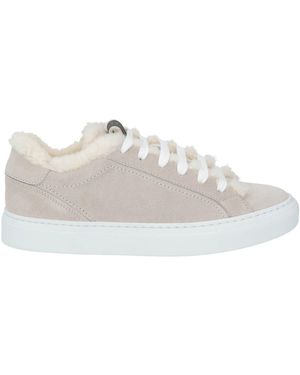 Brunello Cucinelli Light Sneakers Leather, Textile Fibers - White