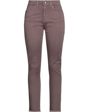 Brand Unique Pants Cotton, Elastane - Purple