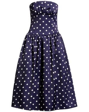 Self-Portrait Midi Dress - Blue