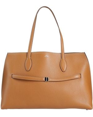TOTEME Camel Shoulder Bag Leather - Natural